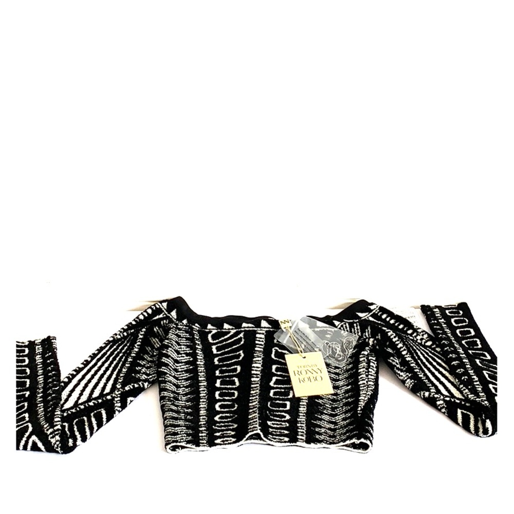 Torn By Ronny Kobo Fitted Crop Sweater